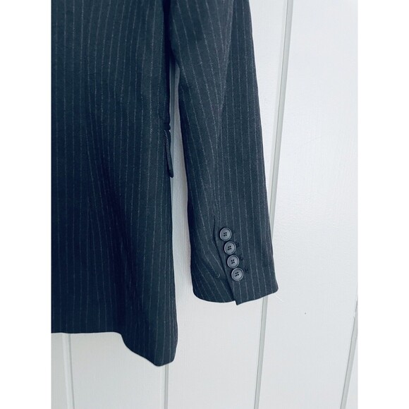 Rails Jac Blazer XS Charcoal Pinstripe Double Breasted Notched Lapels Twill - Picture 5 of 6